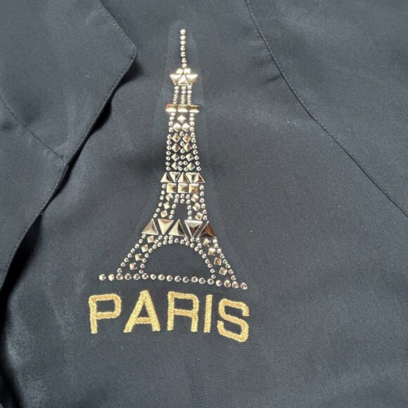 Philippe Marques Womens Button Down Long Sleeve Sweater Black Rhinestones London - Picture 5 of 11